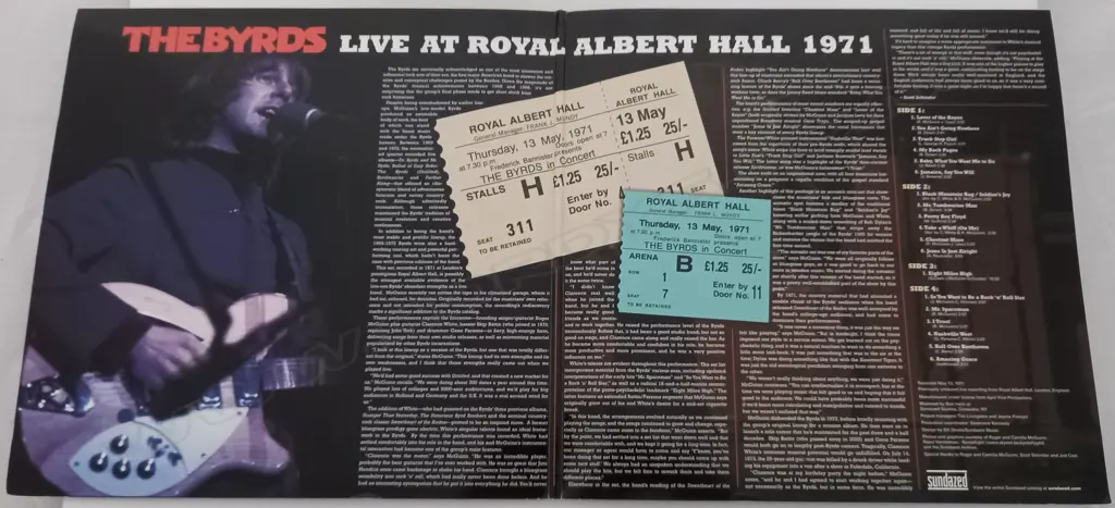 The Byrds, Live At Royal Albert Hall 1971 (Double album) Image 1++